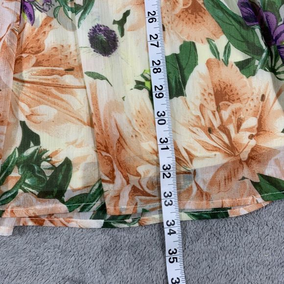 H&M Floral Ruffle Colorful Fit & Flare Dress Size Small Women’s - Picture 11 of 16